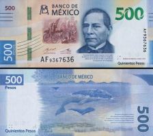 500 Pesos Mexiko 2017-20, P135 UNC - Kliknutím na obrázok zatvorte -